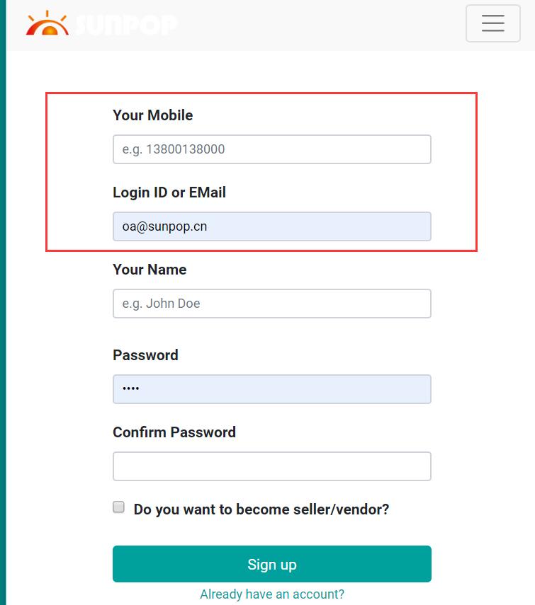 Login Sign-up with Mobile number