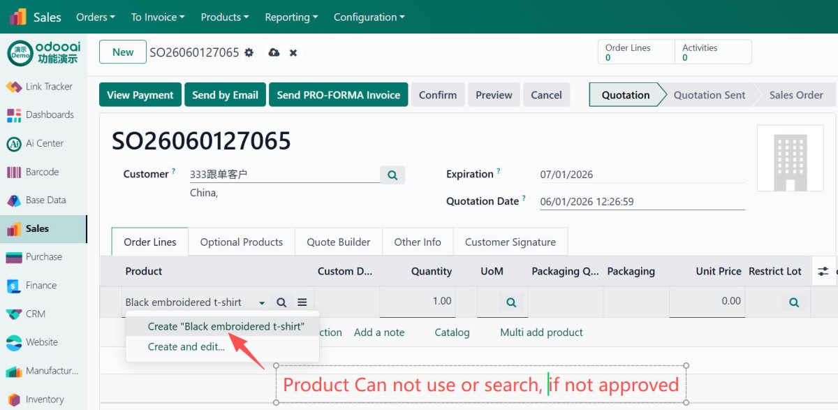 Only Approved Products Visible