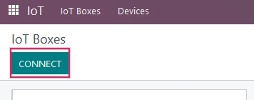 Connecting an IoT box to the Odoo database.