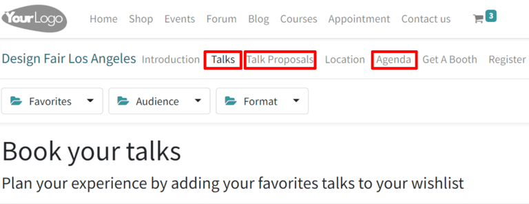 View of the published website and the talks, talk proposals, and agenda in Odoo Events