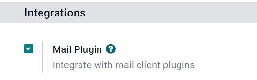 设置中的邮件插件功能。