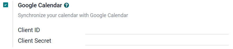常规设置中的谷歌日历复选框。