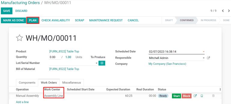 1.4. 使用工作中心管理工作订单
