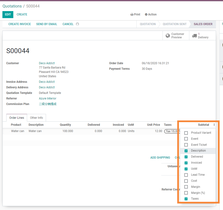 Odoo 14销售模块更新，自定义工作流，实时跟单，销售提成