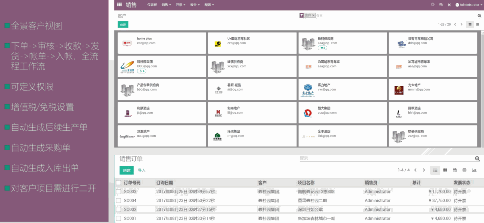 odoo装修工程项目管理-家具行业楼盘酒店项目管理方案ERP-全屋定制，拆单拆图
