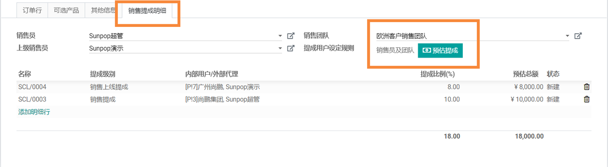 使用Odoo12实现多层级销售提成费用报销管理,分析会计的成本利润分析实例