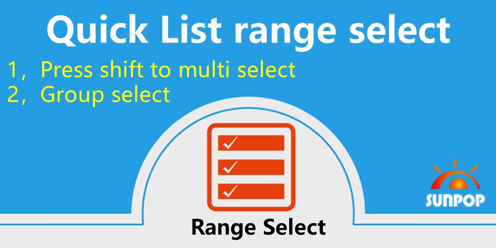 列表快速多选-快速范围选择-分组全选-List Range Selection,Group select