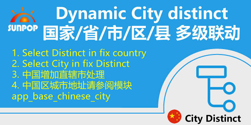Address City Dynamic Select，国家省市区联动选择