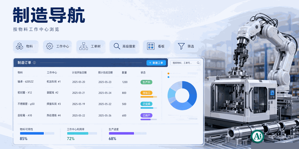[app_mrp_superbar] 通过工作中心和多层级补货组导航浏览制造订单