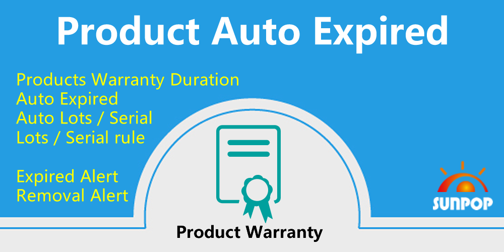 [app_product_expiry] Auto Expired, Products Warranty Duration with serial and lots support.Product Expiry Notification auto