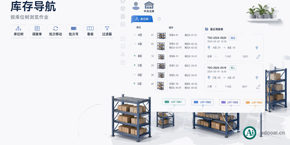 [app_stock_superbar] 库存侧边栏树状栏，父子树，快速出入库生产操作导航
