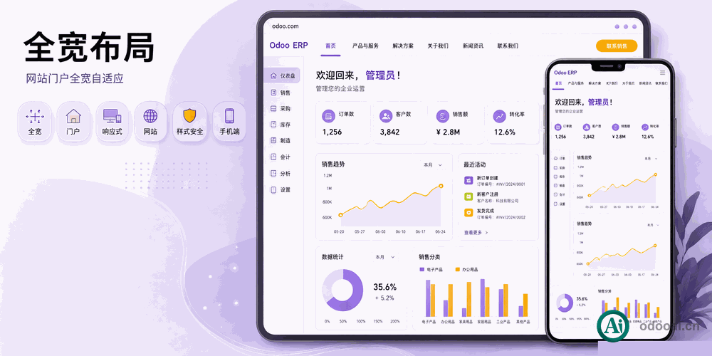 [app_website_fullwidth] 网站门户响应式全宽-全屏门户视图全宽