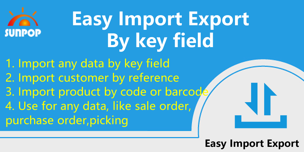 [app_base_import_export] Easy Import Export. Import by key field, like code, ref
